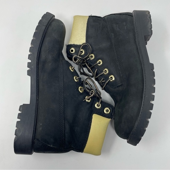 Timberland Hiking Boots – Leather – Black & Yellow – Size 6 - Picture 4 of 10